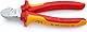 KNIPEX Seitenschneider isoliert mit Mehrkomponenten-Hüllen, VDE-geprüft verchromt 160 mm, 70 26 160
