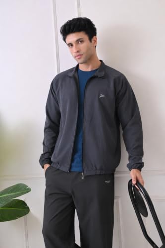 Image of FITINC Men's Sports Jacket | Regular Fit | Full Zip | Zipper Pockets | Jacket for Gym, Running, Cycling & Travel