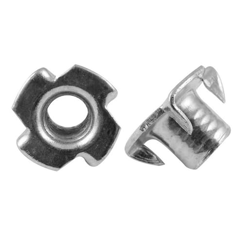 Dado a T a 4 punte, Dadi a T a quattro griffe in acciaio al carbonio zincato da M3 a M8, confezione da più quantità(20pcs,M6)