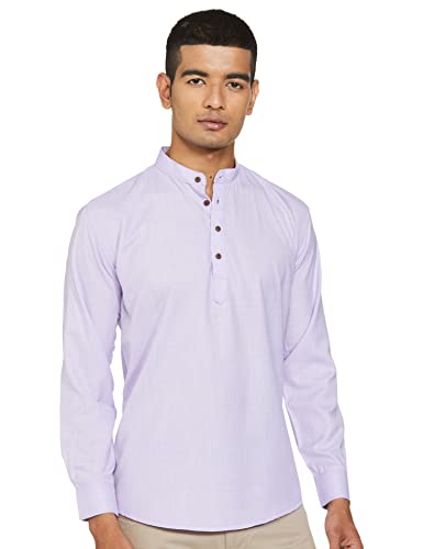Image of Luxrio Men's Cotton Blend Solid Slim Kurta