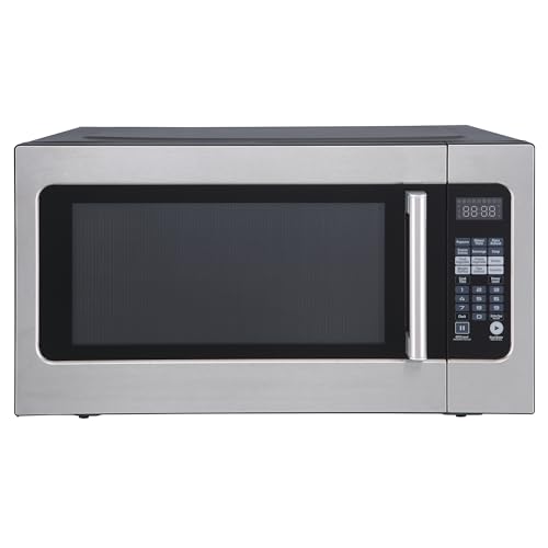 Image of 2.2 cu. ft. Countertop Microwave in Stainless Steel, with Gray Cavity