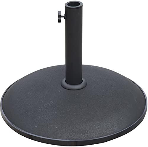 Ram® 10kg Concrete Round Umbrella Parasol Base Weight Stand Patio Outdoor Black Diameter 45 cm