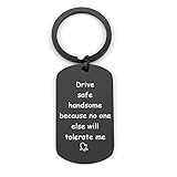 Drive Safe Keyring for Boyfriend Husband Valentine Day Keyring Gifts for Husband Boyfriend Valentines Gifts for Him Birthday Christmas Presents Boyfriend Gifts from Girlfriend Husband Gifts from Wife