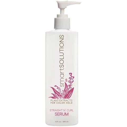 smartSOLUTIONS Straight N' Curl Serum 12 oz, | Smooths & Straightens | Curves & Curls | Paraben-Free | Plant-based Cover
