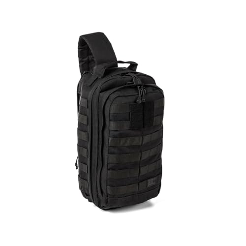 Image of 5.11 Tactical RUSH MOAB 8 Sling Pack 13L - Ambidextrous CCW Ready EDC Messenger Bag - Durable 1050D Nylon, Black, Style 56810ABR