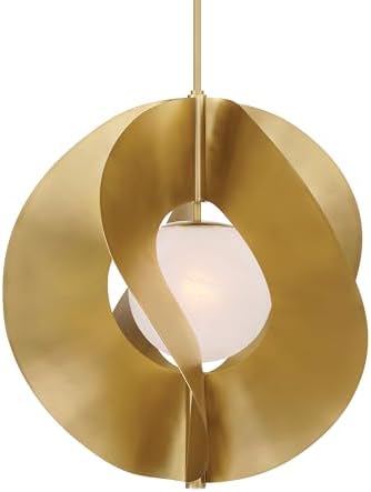 Minka Lavery 3951-732 Gloria 24" Wide Pendant - Legacy Brass with Etched Seeded Glass