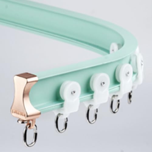 Rail de rideau pliable de plafond et mur pour douche ou bureau - 2