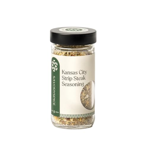 Savory Spice Kansas City Strip Steak Seasoning - Dry Rub for Beef (2.65 oz) | Sweet, Salt & Pepper-Forward with Herbal & Citrus Notes, Great on Ribeye, Burgers, Pork, Chicken, Whitefish & Root Veggies
