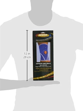 MAXAR Airprene (Breathable Neoprene) Knee Sleeve Compression Brace for Men & Women, Open Patella, Terry Cotton Lining, All-Way Stretch Compression and Support, NKN-209 L