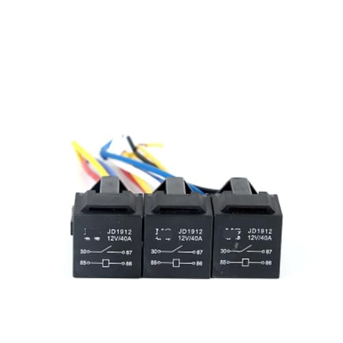 Relé de 12V 40A de 4 pines con cable integrado para automoción 2