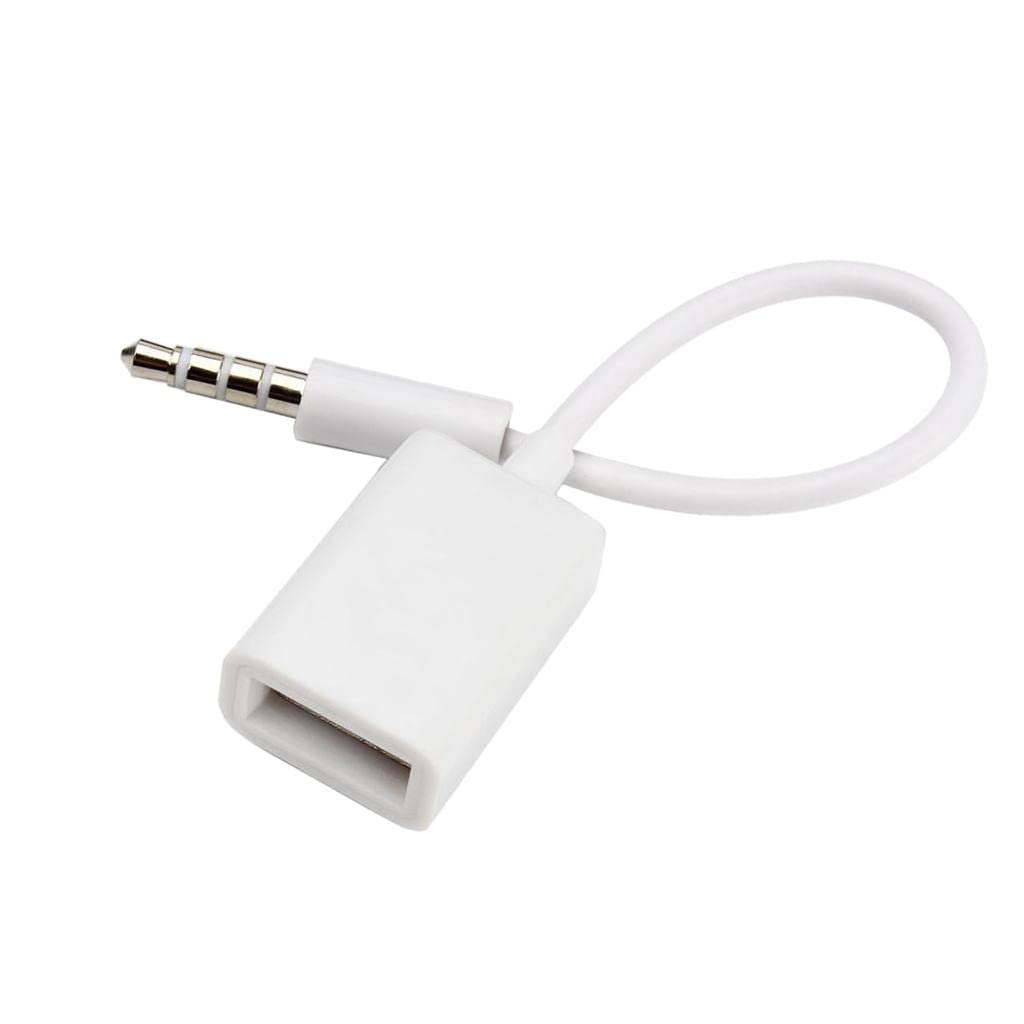 MERISHOPP 3.5mm Male AUX Audio Plug Jack to USB 2.0 Female Converter Cable for Car-picture-15