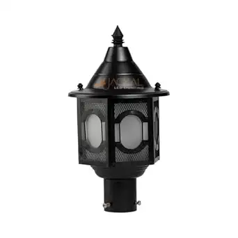 JACKAL Waterproof Outdoor Gate Light Modern Style Rust Resistance, Garden Pillar Boundary Exterior Lamp Fixture (Bulb Included) (Modern, Retro Metal, Metal, GATE Light, 1, LED Outdoor GATE Light)