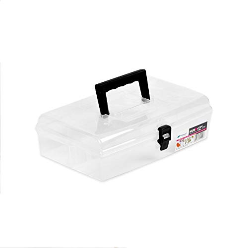 30.48 cm caja Klarsichtkistchen 5 compartimentos debajo de la división de la revista transparente de mango Cover