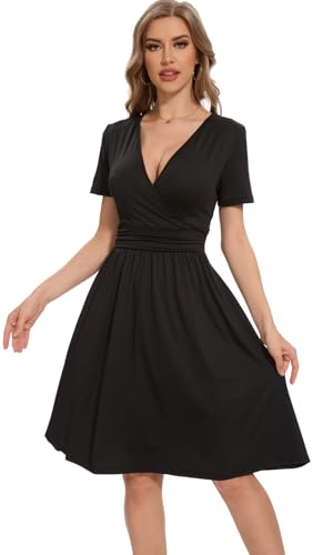 Image of DinyIn Women's 2025 Summer Short Sleeve Casual Dresses
