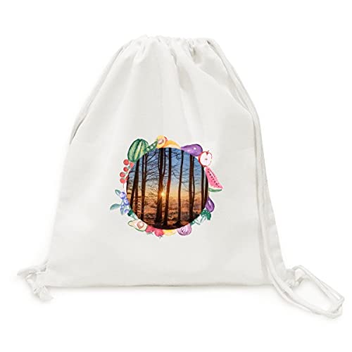 Sac en tissu pliable à sangle sciences forestières pour fruits et légumes