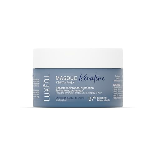 LUXEOL - Masque Kératine - Pour des cheveux renforcés, réparés et plus résistants *- 97% d’ingrédients d’origine naturelle - Sans silicones - Fabriqué en France - 200 ml