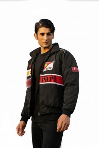 Image of ZYROX BLACK F1 RACING STREETWEAR JACKET