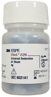 3M ESPE 6021A1 Filtek Z250 Universal Restorative, 20-0.2 g Capsule Refill, A1 Shade
