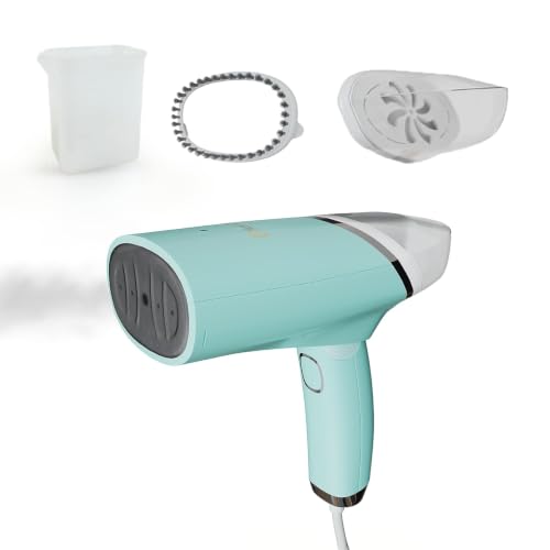 Image of Foldable Garment Steamer for Clothes| Ultra Fast 15s Heat-Up Powerful Wrinkle Remover | Travel Portable & Lightweight | Vertical Steam Use (Mint Green)