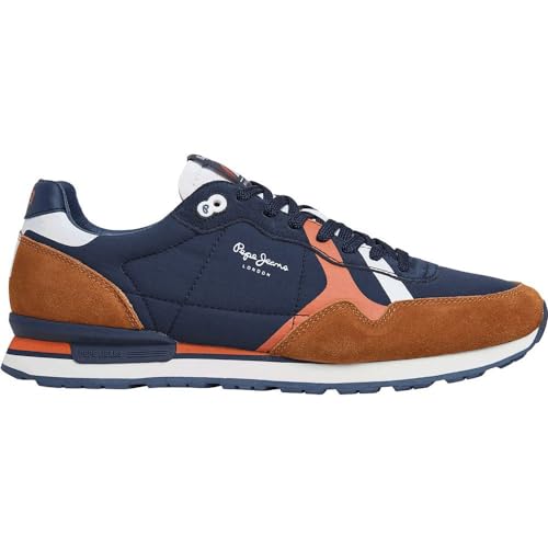 Basket Pepe Jeans Brit Road M homme, sneaker basse mode et chaussure de sport casual