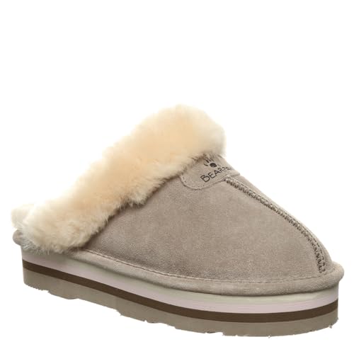 Image of BEARPAW Women's Retro Loki Slippers | Cozy Indoor & Outdoor Shoes, Warm Wool Blend Lining, Lightweight EVA Outsole, Indoor & Outdoor Comfort