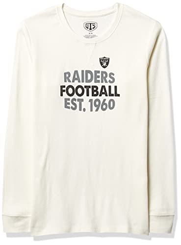 NFL Oakland Raiders Female NFL OTS long-sleeve Waffle Distressed, Cream, Medium