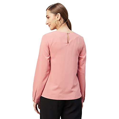Image of Carlton London Women's Solid Regular Fit Blouse