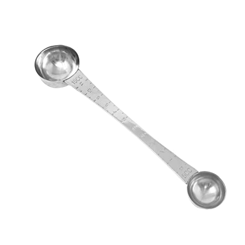 Honbay Double Head 5ml & 15ml Coffee Scoop Long Handle Stainless Steel Teaspoon & Tablespoon for Coffee or Baking