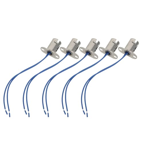 SHINEOFI 5 Pezzi Porta Lampadina con Struttura Fissa in Metallo e Design con Filo, Compatibile con Lampadine Versatili per Illuminazione Camion e Camper