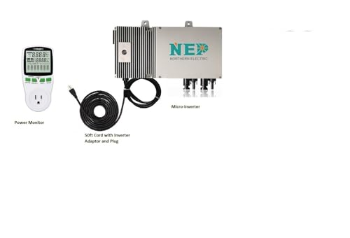 NEP Solar Grid-tie Inverter, Micro Inverter, 110/120V Low Voltage Output, Takes Upto 600W DC Solar Power