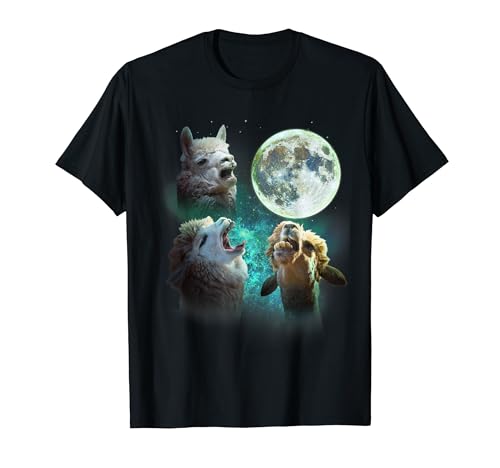Three Alpacas Howl At Moon 3 Wolfs ��������p���f�B T�V���c