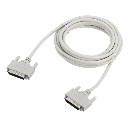 QUARKZMAN Cavo Stampante Porta Parallela DB25 25 Pin 8.9ft(2.7m) Convertitore Maschio A Maschio DB25 Con Connettori Nichelati Per Scanner Stampanti Beige