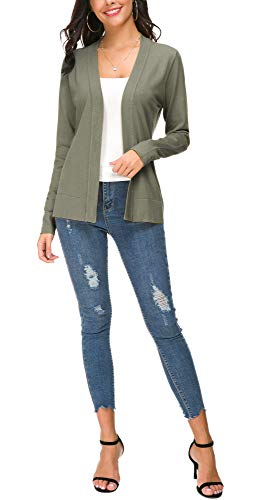 Image of EXCHIC Women's Long Sleeve Open Front Cardigan Sweater Lightweight Casual Knit Sweaters