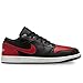 Air Jordan 1 Low Men's Shoes (553558-067, Black/Summit White/Varsity Red) Size 8.5