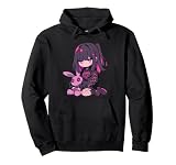 Anime Girl Goth Bunny Grunge Cute E-Girl Edgy Outfit Pullover Hoodie