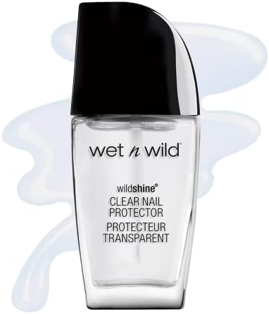 wet n wild Nail Polish Wild Shine, Clear Nail Protector, Nail Color