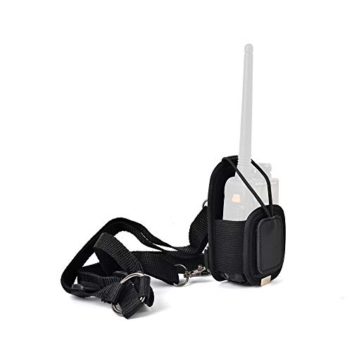 HYS Funda de radio de dos vías multifuncional ajustable correa de hombro compatible con Motorola Kenwood Midland Icom Yaesu Baofeng UV-5R Walkie Talkie Cover
