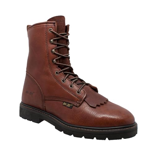 Ad Tec Men's 9" Packer Boot Chestnut, Full-Grain Tumbled Leather, Goodyear Welt Construction, Removable PU Orthotic Cushioned Insole, Oil-Resistant Outsole, Soft-Toe Work Boot, Brown 11.5 M