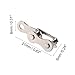 X AUTOHAUX 4 Pair Single Speed Silver Tone Chain Master Link Joint Clips Connectors Bicycle Missing Link Reusable Speed Chain for Bike MTB Repair Parts