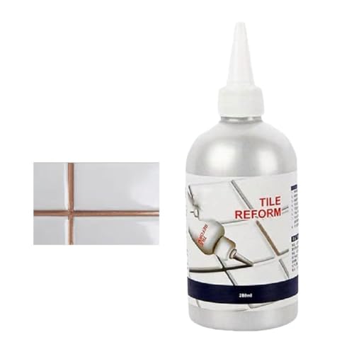 Kit de reparación de lechada de azulejos, relleno de reparación de azulejos impermeable de 280 ml, reparación y renovación de juntas de sellado, relleno de lechada de secado rápido y de azulejos