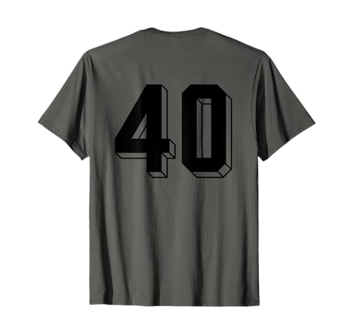 Número 40 Back Side - Camiseta retro de los años 80 y 90 numerada Camiseta