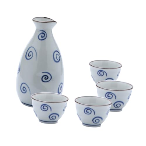 Garneck Juego De Teteras De Sake Japonesas Livianas Tetera Pintada A Mano para Servir Vino De Arroz para Ocasiones Especiales