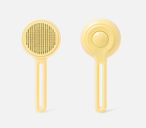 Image of Cat Brush with Release Button, Self Cleaning Cat Hair Grooming Brush for Shedding for Indoor Dogs Pets