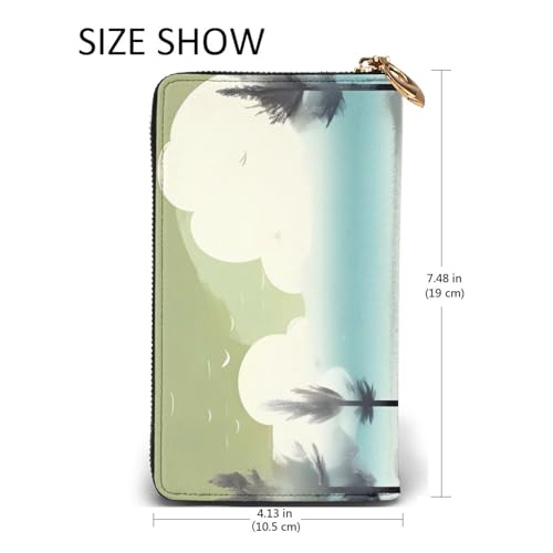 Tranquil Lakes Women's Wallet Long Zip Around, Premium Vegan Leather Wallet with 12 Card Holders, Large Capacity,Gift Ready Packaging3