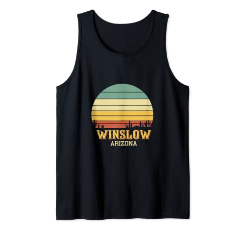 Cactus Retro Winslow Arizona Vintage Desert Sun Camiseta sin Mangas