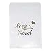 Chloe Elizabeth Food Safe Biodegradable Paper Candy Favor & Treat Bags for All Parties - 48 Count Assorted, 7x5 Size (Love is Sweet, White & Gold)