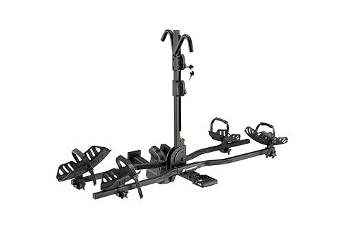 Swagman E-Spec Pro Hitch Mount eBike Rack RV Approved Carrier for 2 eBikes 80 lbs per Bike Locking Tilt & Fold Design Platform Style Carrier Secure Ratchet Hooks Anti-Wobble 2 Receiver