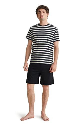 C&A Herren Shorty Set|2er Pack Regular Fit Streifen|Unifarben...