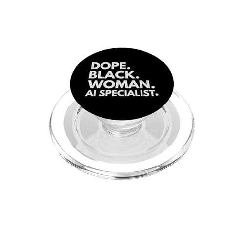 PopSockets MagSafe Dope Black Woman Especialista en IA accesorio empoderado móvil