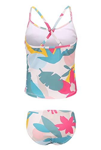 Image of Girls Two Piece Swimsuits Tankini Bathing Suit for Kids Hawaiian Swimwear Set 3-16 Years